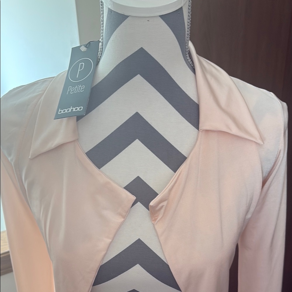 Boohoo Petite Blush Pink Blazer